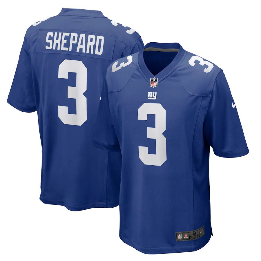 Men New York Giants 3 Sterling Shepard Nike Royal Game Player NFL Jersey
